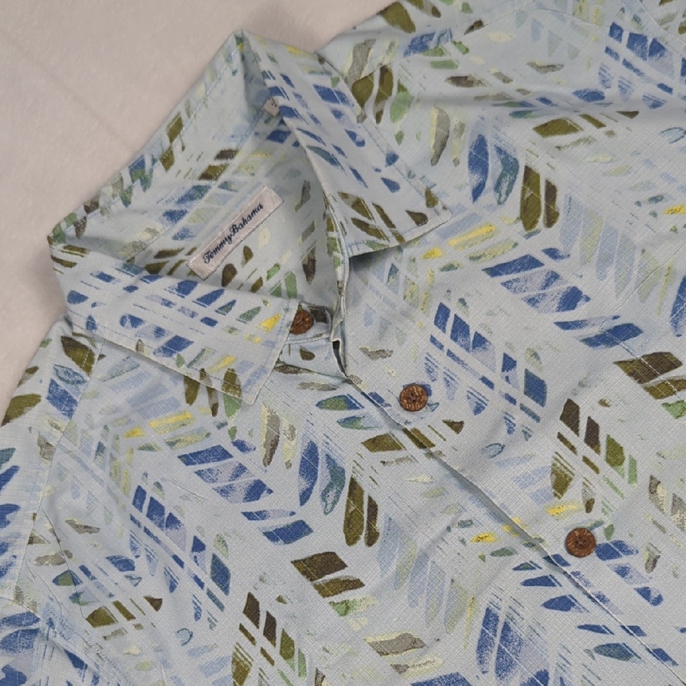 Tommy Bahama Right‎ On Tide Island Zone Mens Short Sleeve Button-up Shirt XL